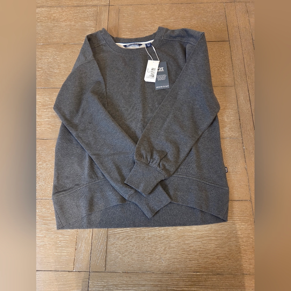 Cutter & Buck Men's Charcoal Crewneck Sweater